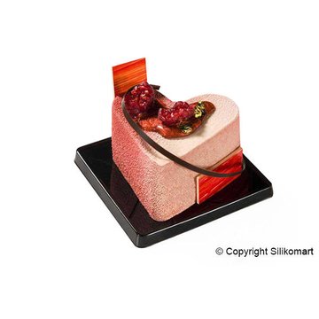 Obrázek 1 produktu SIL FORMA SILIKON terakota - SRDCE Ø60mm v.35mm 90ml 8ks