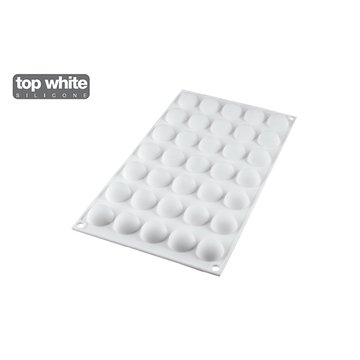 Obrázek 1 produktu SIL FORMA SILIKON bílá - MICRO DOME 5 (polokoule) Ø26mm v.14mm 5ml