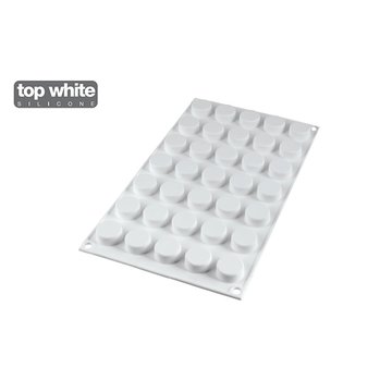 Obrázek 1 produktu SIL FORMA SILIKON bílá - MICRO ROUND 5 (kolečko) Ø24mm v.12mm 5ml