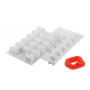 Obrázek 1 produktu SIL FORMA SILIKON bílá - PUZZLE 30 42x34mm v.28mm + vykrajovač