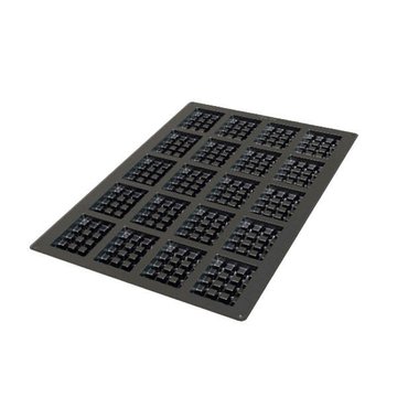 Obrázek 1 produktu SIL FORMA SILIKON černá - WAFLE HRANATÁ 95x70mm v.24mm 113ml 20ks