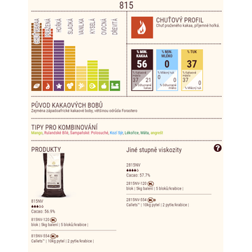 Obrázek 1 produktu C ČOKOLÁDA 2815 HOŘKÁ 57,7% 2,5 kg