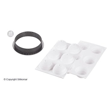 Obrázek 1 produktu SIL KIT TARTE RING FORMA SILIKON A RÁFKY - MONTBLANC Ø80mm v.20mm 6ks