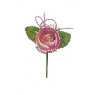 Obrázek 1 produktu SC Dekorace růžová květina- růže 9cm 12ks v balení  - DOPRODEJ SLEVA 50%