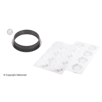 Obrázek 1 produktu SIL KIT TARTE RING FORMA SILIKON A RÁFKY - HONORE Ø80mm v.20mm 8ks