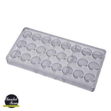 Obrázek 1 produktu CW FORMA NA PRALINKY - POLOKOULE se zářezem pr.28mm v.20mm 9g 24 ks