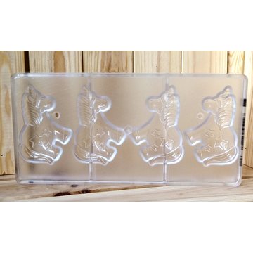 Obrázek 1 produktu CW FORMA NA PRALINKY - JEDNOROŽEC VELKÝ 8x6,9cm v.1,6 cm 34g 4ks