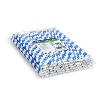 Obrázek 1 produktu W Brčka JUMBO modro-bílá pr.8mm, délka 25cm 32x100ks