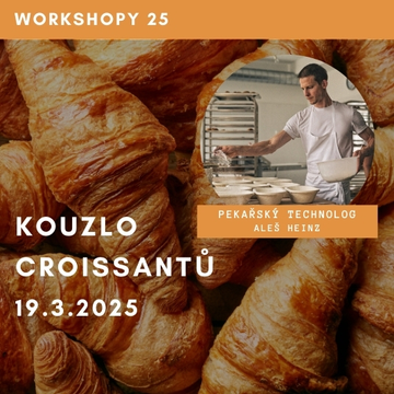 Obrázek 1 produktu OBSAZENO Workshop Křupavé croissanty a kouzlo laminovaného těsta s Alešem Heinzem 5.11.2025