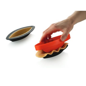 Obrázek 3 produktu SIL KIT TARTE RING FORMA SILIKON A RÁFKY perforované 3D - CABOSSA 120x40mm v.20mm, ráfky 6ks