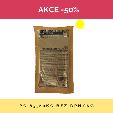 Obrázek 2 produktu IRCA RAINBOW PASTE ŽLUTÁ modelovací a potahovací hmota 24x250g