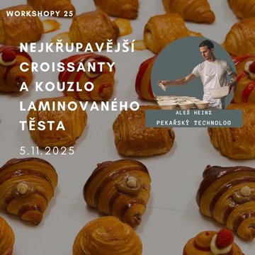 Obrázek 5 produktu OBSAZENO Workshop Křupavé croissanty a kouzlo laminovaného těsta s Alešem Heinzem 5.11.2025