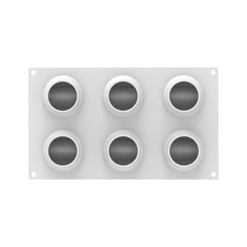 Obrázek 1 produktu SIL FORMA SILIKON bílá - MARITOZZO 135 pr.68mm, v.40mm + pr.68, v.31mm; set 2ks