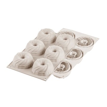 Obrázek 7 produktu SIL FORMA SILIKON bílá - MINI INTRECCIO 105 Ø75mm v.35mm 105ml