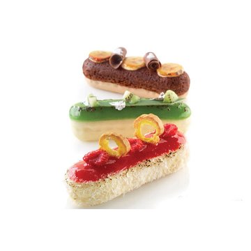 Obrázek 1 produktu SIL FORMA SILIKON bílá - ECLAIR 140 129x40 mm v.35mm 140ml + vykrajovátko