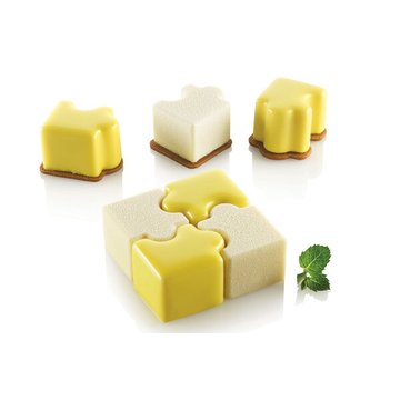 Obrázek 1 produktu SIL FORMA SILIKON bílá - PUZZLE 30 42x34mm v.28mm + vykrajovač