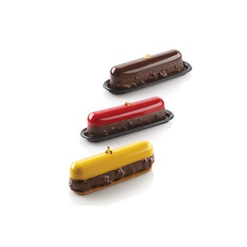 Obrázek 1 produktu SIL FORMA SILIKON bílá - L´ECLAIR 120 135x28mm v.37mm + vykrajovač + podtácky