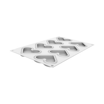 Obrázek 8 produktu SIL FORMA SILIKON bílá - LEVEL HEARTS + vykrajovátko 80x66mm v.12mm 35ml