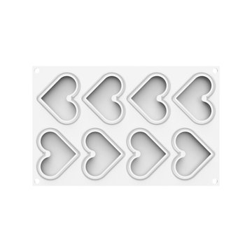 Obrázek 9 produktu SIL FORMA SILIKON bílá - LEVEL HEARTS + vykrajovátko 80x66mm v.12mm 35ml