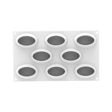 Obrázek 2 produktu SIL FORMA SILIKON bílá - OVAL 80 80x52mm, v.30mm + vykrajovátko