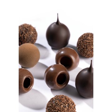 Obrázek 1 produktu DOBLA ČOKOLÁDOVÉ KOULE NA PLNĚNÍ HOŘKÉ 504 ks