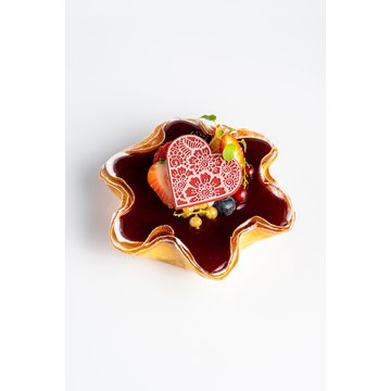 Obrázek 5 produktu DOBLA DEKOR SRDCE ČERVENOBÍLÉ krajka 5,5x5cm 96ks