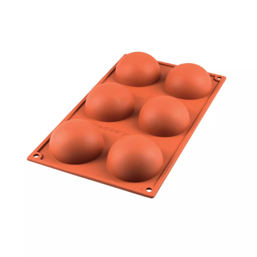 Obrázek 3 produktu SIL FORMA SILIKON terakota - POLOKOULE Ø70mm v.35mm 80ml 6ks