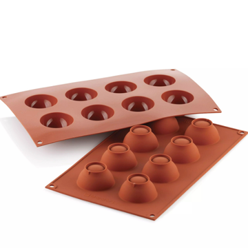 Obrázek 2 produktu SIL FORMA SILIKON terakota - POLOKOULE Ø50mm v.25mm 30ml 8ks