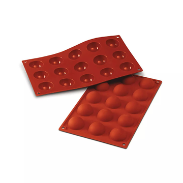 Obrázek 1 produktu SIL FORMA SILIKON terakota - POLOKOULE Ø40mm v.20mm 20ml 15ks