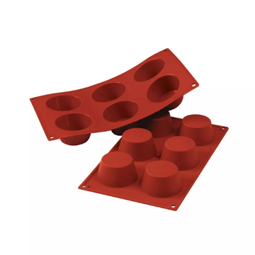 Obrázek 1 produktu SIL FORMA SILIKON terakota - MUFFIN Ø69mm v.35mm 100ml 6ks