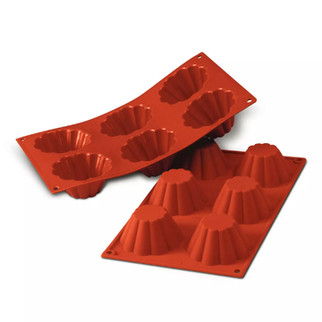 Obrázek 1 produktu SIL FORMA SILIKON terakota - BRIOŠKA Ø79mm v.37mm 116ml 6ks