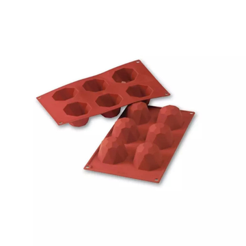 Obrázek 1 produktu SIL FORMA SILIKON terakota - DIAMANT Ø68mm v.45mm 92ml 6ks