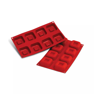Obrázek 1 produktu SIL FORMA SILIKON terakota - SAVARIN ČTVEREC 65x65mm v.26mm 73ml 8ks