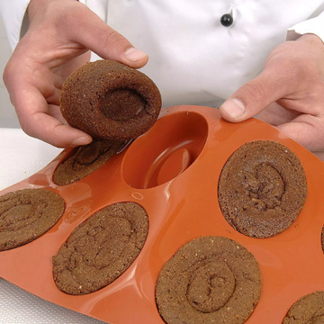 Obrázek 4 produktu SIL FORMA SILIKON terakota - SAVARIN OVÁL 44x32mm v.24,5mm 16ml 24ks