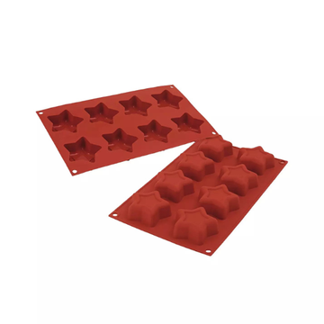 Obrázek 2 produktu SIL FORMA SILIKON terakota - HVĚZDA Ø70mm v.25mm 52,5ml 8ks
