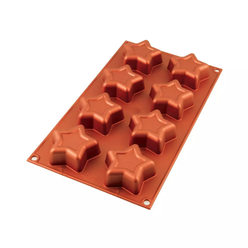 Obrázek 1 produktu SIL FORMA SILIKON terakota - HVĚZDA Ø70mm v.25mm 52,5ml 8ks
