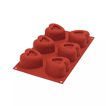 Obrázek 3 produktu SIL FORMA SILIKON terakota - SAVARIN SRDCE 69,5x72mm v.39mm 125ml 6ks