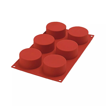 Obrázek 1 produktu SIL FORMA SILIKON terakota - MONOPORCE KOLEČKO Ø70mm v.35mm 133ml 6ks