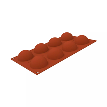 Obrázek 1 produktu SIL FORMA SILIKON terakota - POLOKOULE Ø55mm v.29mm 46ml 8ks