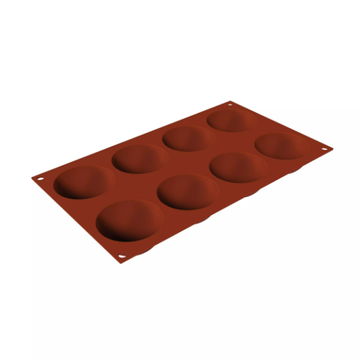 Obrázek 1 produktu SIL FORMA SILIKON terakota - POLOKOULE Ø65mm v.34mm 75ml 8ks