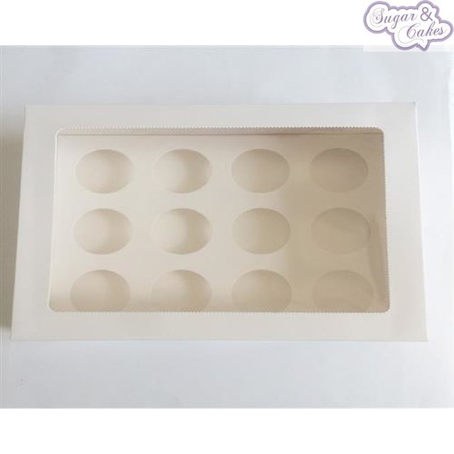Obrázek produktu SA KRABIČKA bílá - na 12ks cupcakes/muffinů 2díly 34x26x10 cm (10ks v balení)