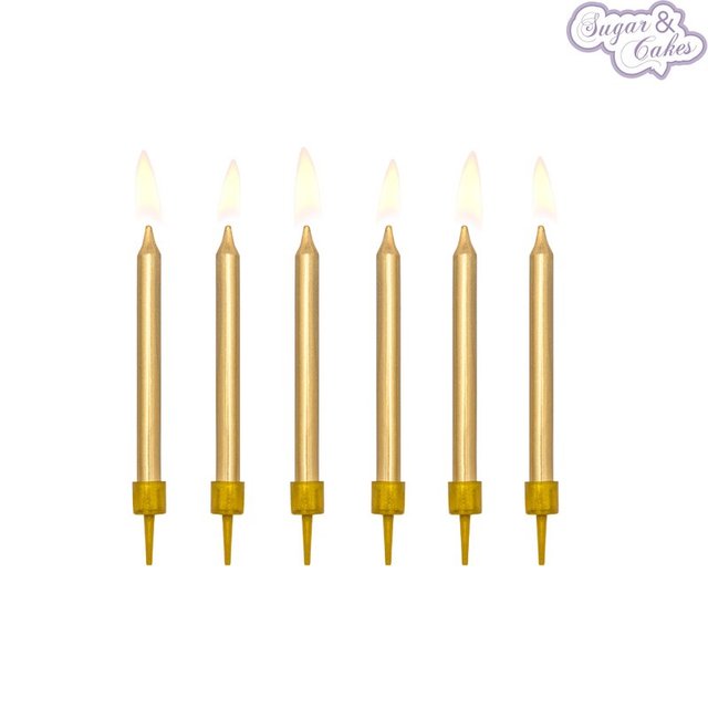 Obrázek produktu SA DORTOVÉ SVÍČKY - zlaté 6cm 6ks