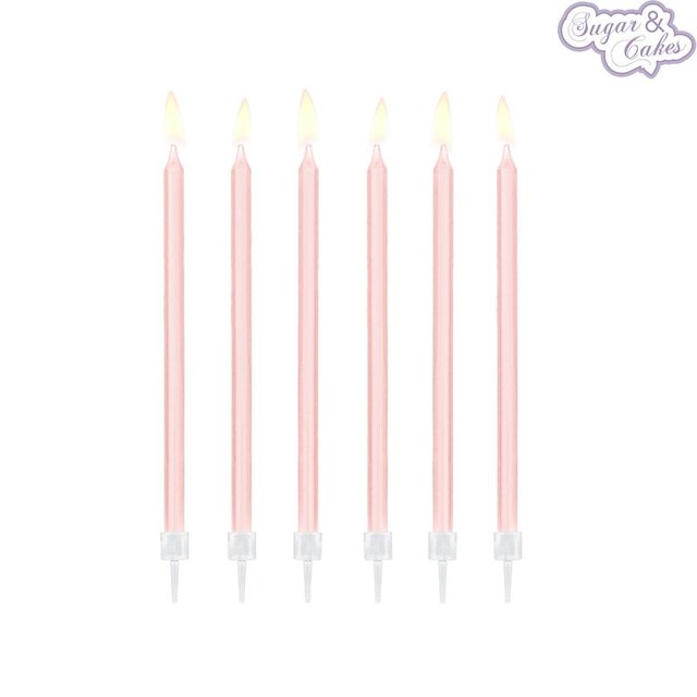 Obrázek produktu SA DORTOVÉ SVÍČKY - růžové 14cm 12ks