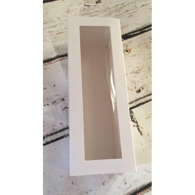 Obrázek produktu SA KRABIČKA bílá - na makronky 7,3 x 20,8 x 5,5 cm (1 řada) 2 díly