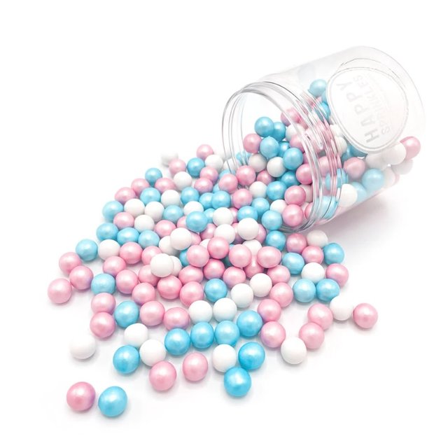 Obrázek produktu HS Dekorace čokoládové MAYBE BABY CHOCO M (kuličky růžové, modré, bílé) 90g