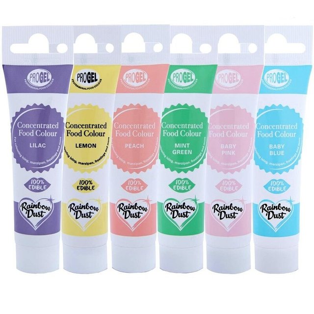 Obrázek produktu PROGEL BARVY GELOVÉ MULTIPACK PASTELOVÉ 6x25g (růžová, modrá, mátová, broskvová, citronová, lila)