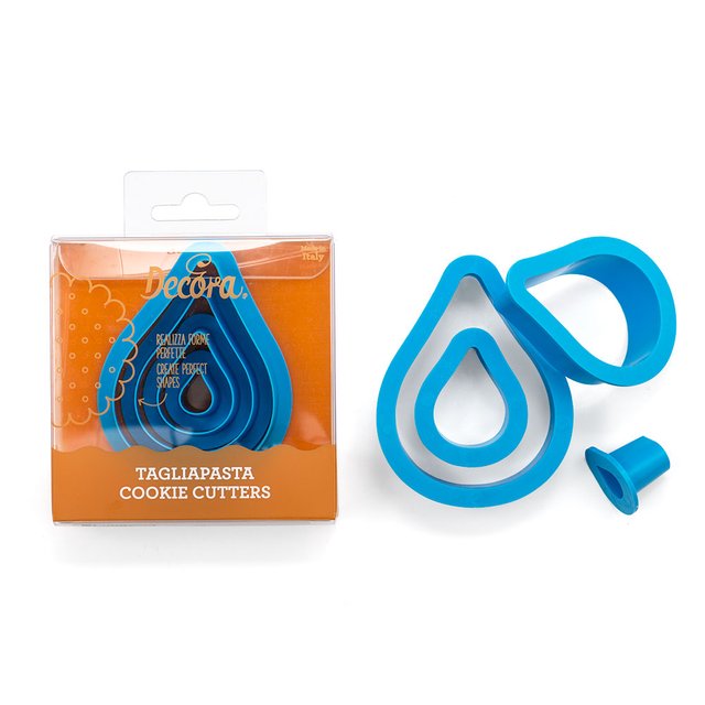 Obrázek produktu DECO VYKRAJOVÁTKA - KAPKA (1,5-3,5-5,5-12 v. 2,2cm) 4ks