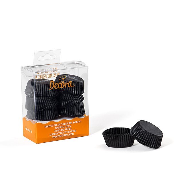 Obrázek produktu DECO KOŠÍČKY NA PRALINKYa MINI MUFFINY - ČERNÉ pr.40mm v.20mm 120ks