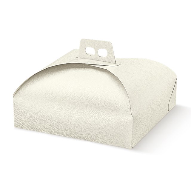 Obrázek produktu SC Krabice na dort hranatá potisk bílá kůže 43x43x7cm 6x10ks