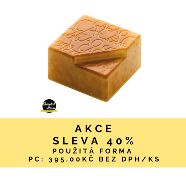 Obrázek produktu POUŽITÉ - CW FORMA NA PRALINKY - ČTVEREC CACAO 2,5x2,5cm v.1,2cm 9g 24ks - SLEVA 40%